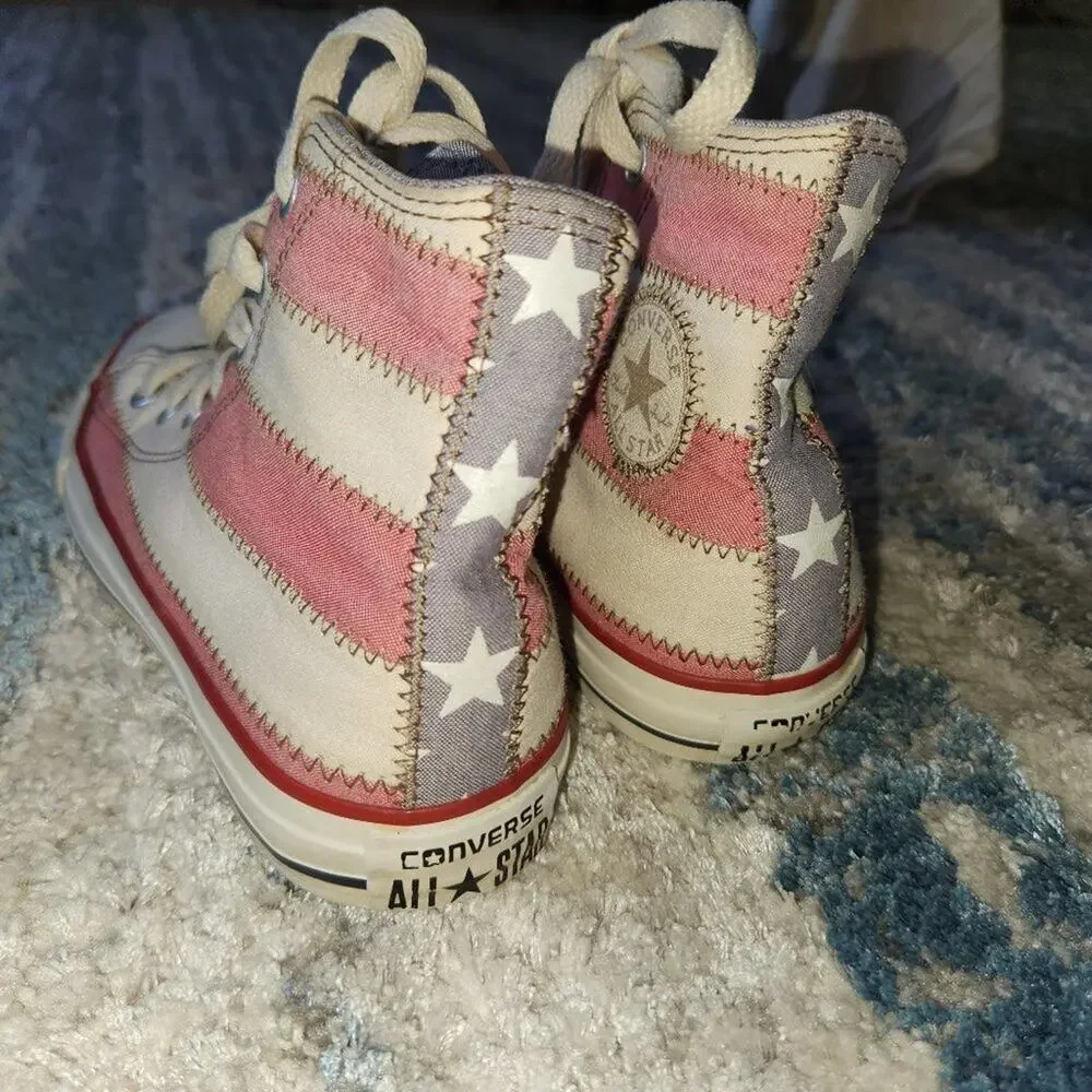 CONVERSE Chuck Taylor SPEC HIGH USA Flag Sneakers UNISEX Sz US 4